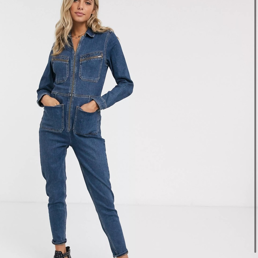 we the free by free people Lennox denim jumpsuit